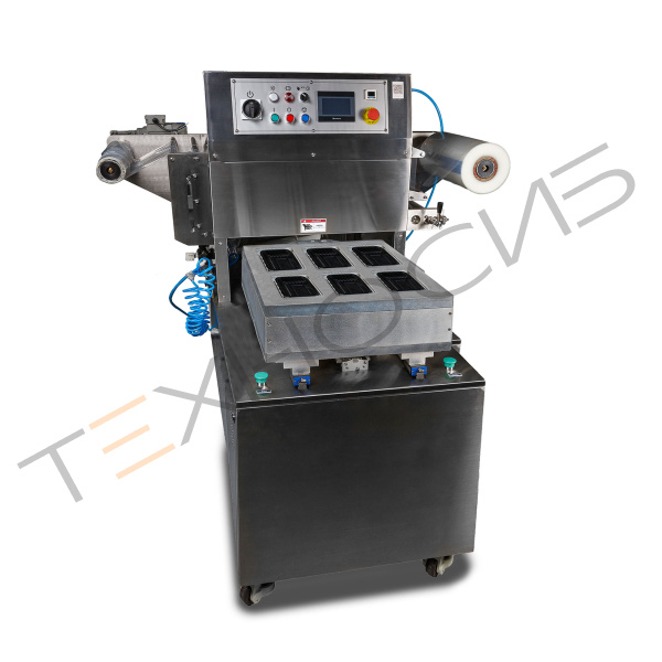 Полуавтоматический запайщик лотков HVT-550M/6 (6 лотков,187*137*40) (нерж., СКИН) Техно-Сиб - Купить с доставкой по всей России 2