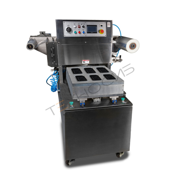 Полуавтоматический запайщик лотков HVT-550M/6 (6 лотков,187*137*40) (нерж., СКИН) Техно-Сиб - Купить с доставкой по всей России 2