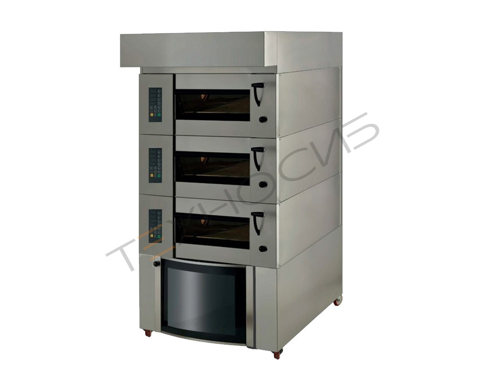 Мини-подовая печь Stone mini 300 под 600*900 мм (3 яруса) + расстойка 12 листов 600*400 + подставка Техно-Сиб - Купить с доставкой по всей России