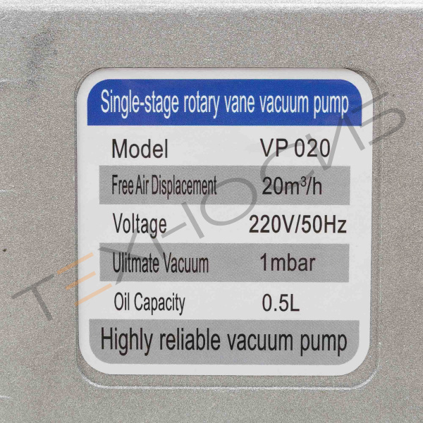 Вакуумный насос VP020 с двигателем 220В для EV40, EV41, EV50, EV51, EV52, EV62 Техно-Сиб - Купить с доставкой по всей России 2