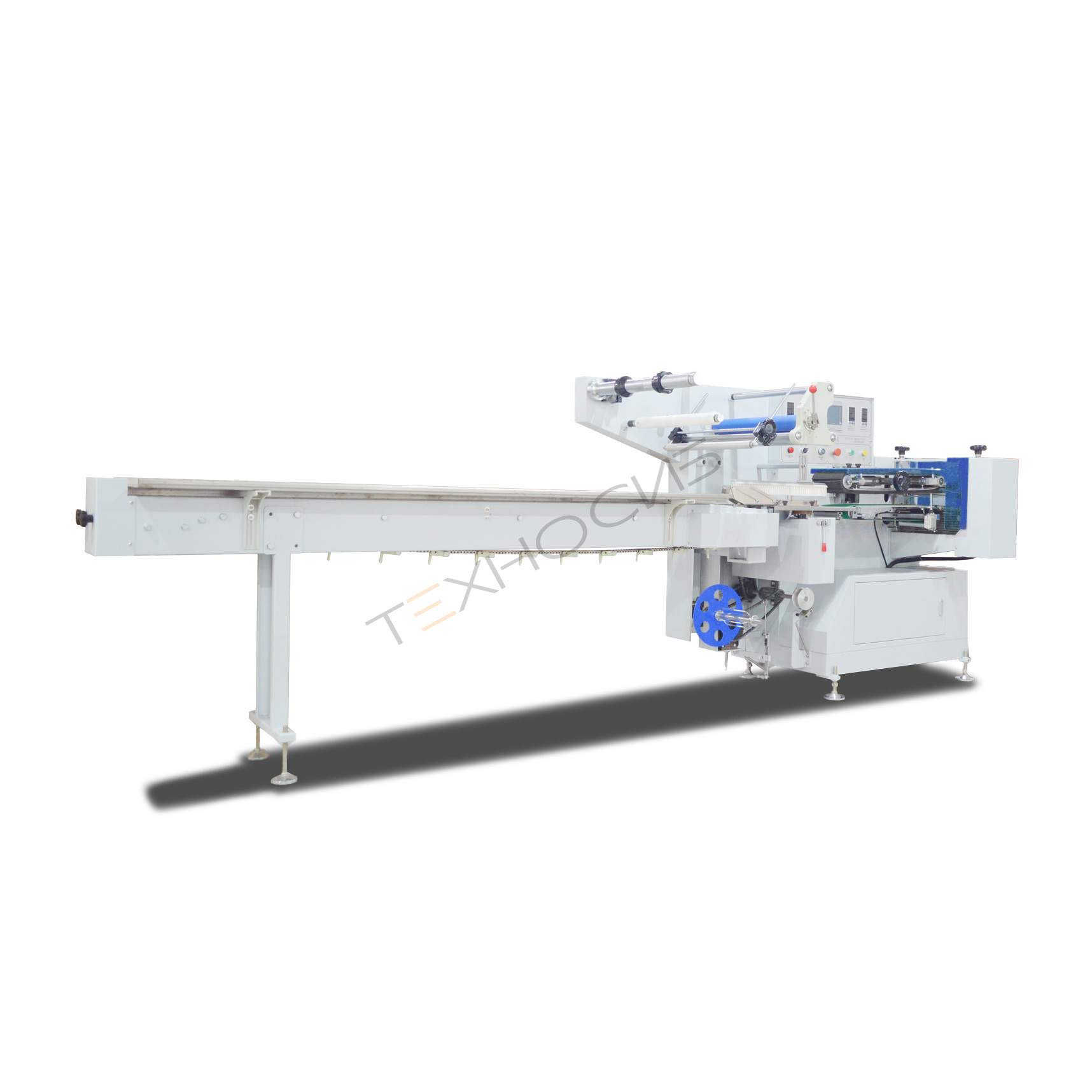 Горизонтальная упаковочная машина DXDZ-590A/180 (3 servo, ПОФ, bag L 150-350 mm, S - 330, bag W 30-180 mm, H 30-105 mm) Техно-Сиб - Купить с доставкой по всей России