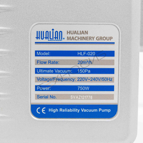 Вакуумный насос HLF-20 (HM), в сборе с двигателем, 20 м³/ч, 220 В для DZ, HVC, HVT, TB Техно-Сиб - Купить с доставкой по всей России 2