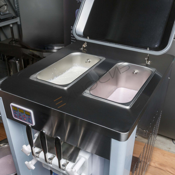 Фризер для мягкого мороженого HIM-03 с функцией ночного хранения и помпой (3 рожка) Техно-Сиб - Купить с доставкой по всей России 4