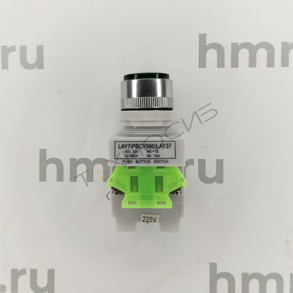 Кнопка LAY7 (PBCY090) LAY37 (зелёная, с фиксацией) Техно-Сиб - Купить с доставкой по всей России 