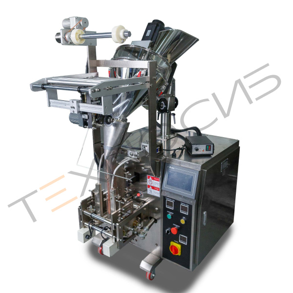 Машина для упаковки трудно-сыпучих продуктов и порошков DXDF-100AX (15-100 мл,4-х шовн., шир.пленки 240 мм, насечка, датер HP-241G, зубчатый нож, шов  Техно-Сиб - Купить с доставкой по всей России 