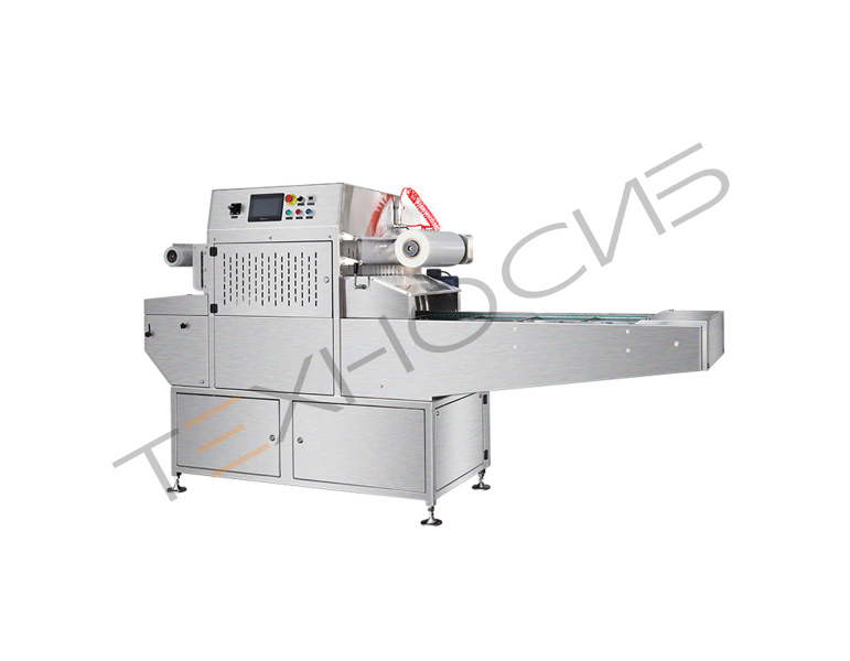 Автоматический конвейерный запайщик лотков с функцией вакуумизации и газации HVT-450A/4 V2 (210*148 нерж., скин, дв. ст. 100м3/ч) Техно-Сиб - Купить с доставкой по всей России 3