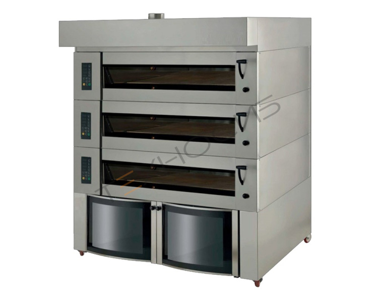 Подовая печь Stone 300 под 1200*900 мм (3 яруса) + расстойка 24 листа 600*400 + подставка электро Техно-Сиб - Купить с доставкой по всей России 