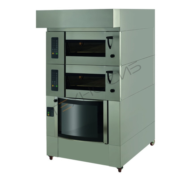 Мини-подовая печь Stone mini 200 под 600*900 мм (2 яруса) + расстойка 12 листов 600*400 + подставка Техно-Сиб - Купить с доставкой по всей России 