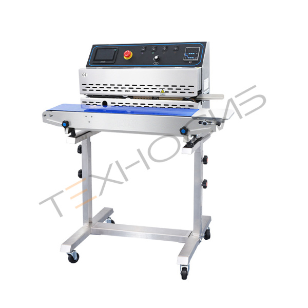 Горизонтальный конвейерный роликовый запайщик FRP-810III (на консоли, каплеструйный принтер) Техно-Сиб - Купить с доставкой по всей России