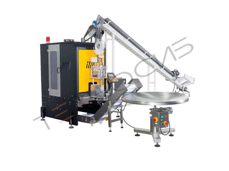 Автоматическая упаковочная линия для штучной упаковки чеснока или лука в сетку SP-4-1 Техно-Сиб - Купить с доставкой по всей России 