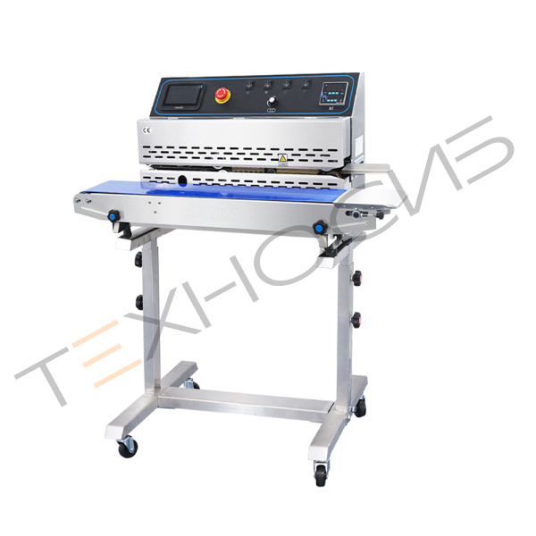 Горизонтальный конвейерный роликовый запайщик FRP-810III (на консоли, каплеструйный принтер) Техно-Сиб - Купить с доставкой по всей России 