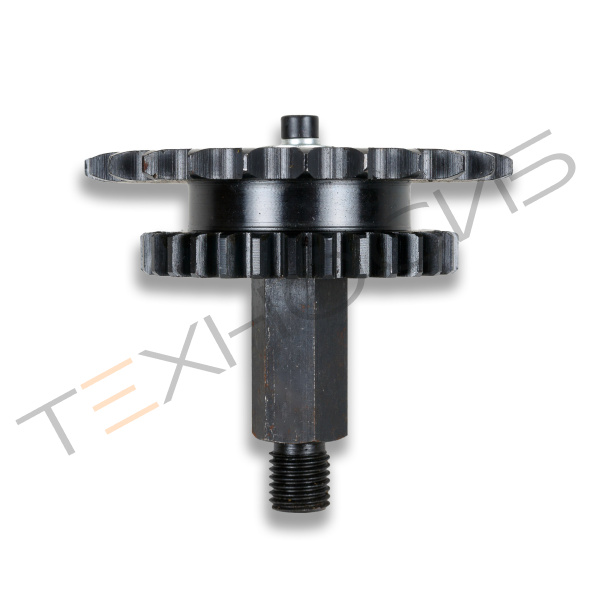 Двойная звездочка привода узла горизонтальной запайки в сборе со стойкой для DXDK-40 Техно-Сиб - Купить с доставкой по всей России 2