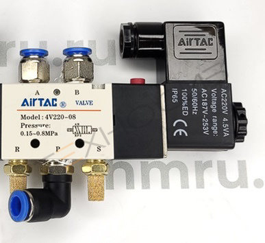 Пневмораспределитель 4V210-08/220V Техно-Сиб - Купить с доставкой по всей России