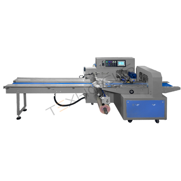 Горизонтальная упаковочная машина DXDZ-600XD с откачкой воздуха (3 servo, лент. 280 мм, min bag L 180, H max. 100) Техно-Сиб - Купить с доставкой по всей России 