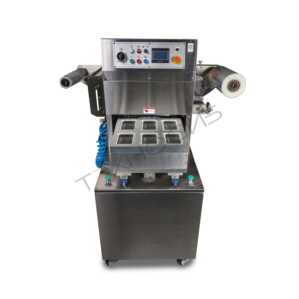 Полуавтоматический запайщик лотков HVT-550M/6 (6 лотков,187*137*40) (нерж., СКИН) Техно-Сиб - Купить с доставкой по всей России 