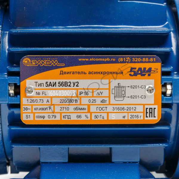 Эл.двигатель (5АИ 56 В2 0.25/3000 IM 2081) Техно-Сиб - Купить с доставкой по всей России 2