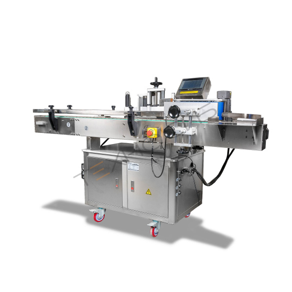 Напольный автоматический этикетировщик для круглой тары с датером HLMT-200D Техно-Сиб - Купить с доставкой по всей России 