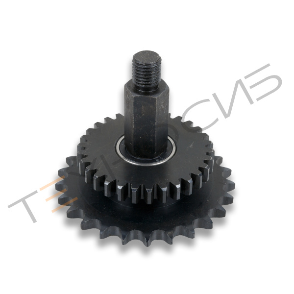 Двойная звездочка привода узла горизонтальной запайки в сборе со стойкой для DXDK-40 Техно-Сиб - Купить с доставкой по всей России 