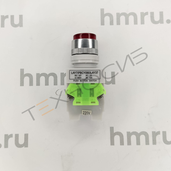 Кнопка LAY7 (PBCY090) LAY37 (красная, с фиксацией) Техно-Сиб - Купить с доставкой по всей России