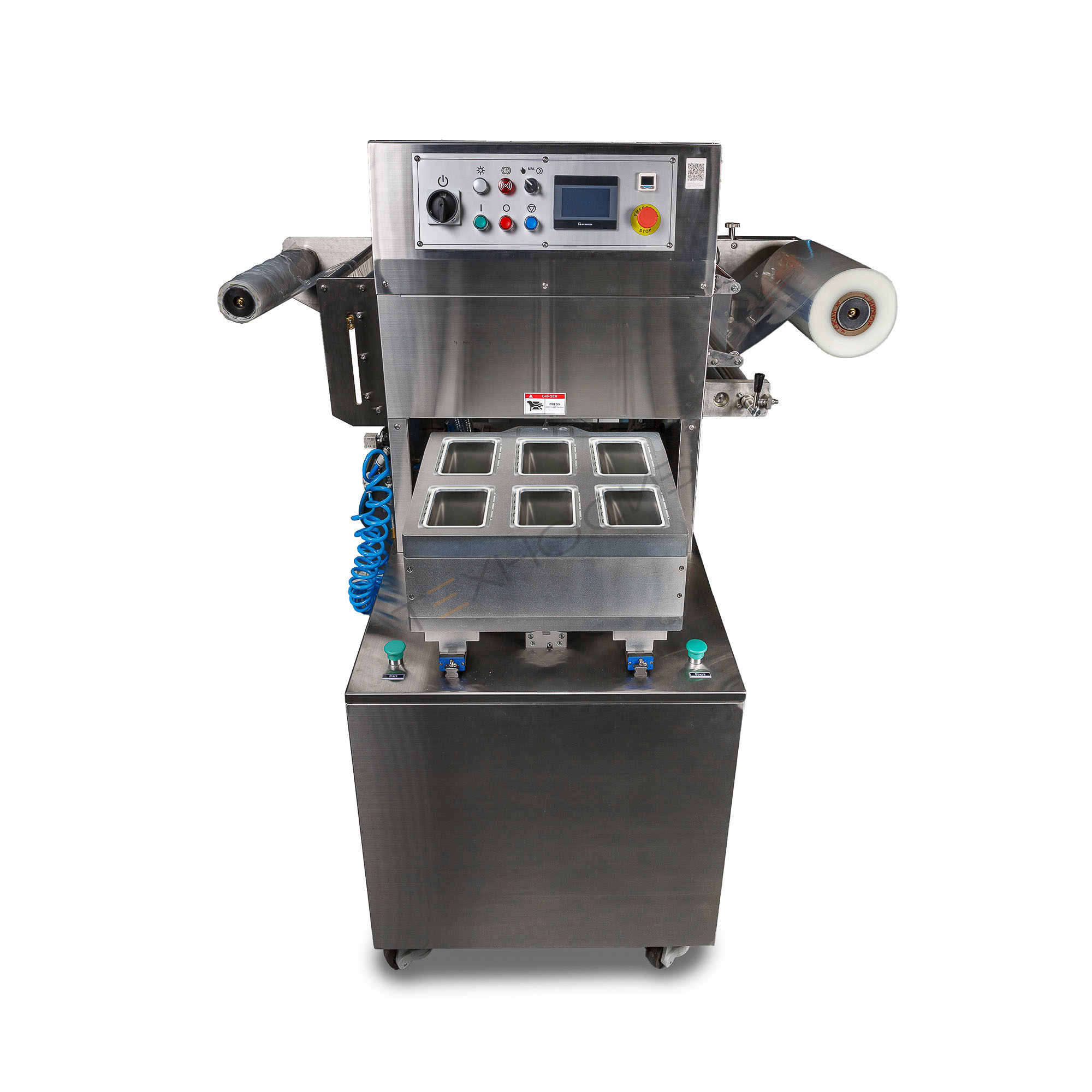 Полуавтоматический запайщик лотков HVT-550M/6 (6 лотков,187*137*40) (нерж., СКИН) Техно-Сиб - Купить с доставкой по всей России