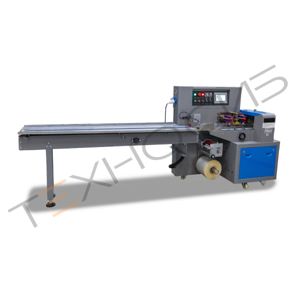 Горизонтальная упаковочная машина DXDZ-450XD (3 servo, лент. 200 мм, рег.форм., min bag L 130, H 100, трансп.попереч.запайки)  Техно-Сиб - Купить с доставкой по всей России 