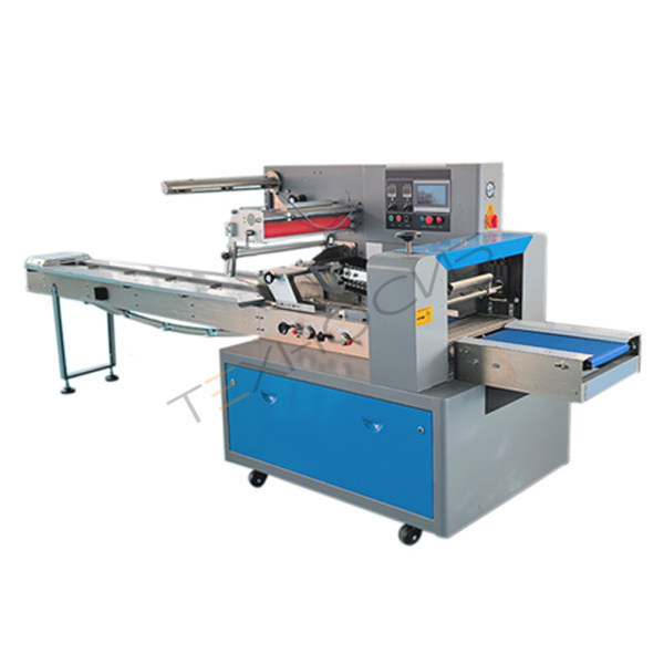 Горизонтальная упаковочная машина DXDZ-600D (3 servo, рег. форм. 100-250 мм, min bag L 150, S 450, H 120, трансп.попереч.запайки) Техно-Сиб - Купить с доставкой по всей России 