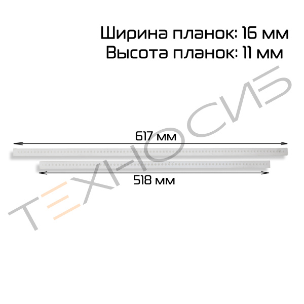 Комплект силиконовых планок для BSF-601 (2 шт.) Техно-Сиб - Купить с доставкой по всей России 2