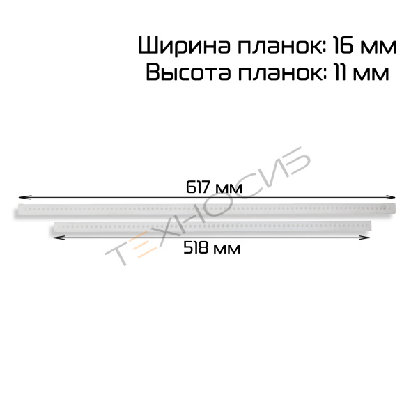 Комплект силиконовых планок для BSF-601 (2 шт.) Техно-Сиб - Купить с доставкой по всей России 2