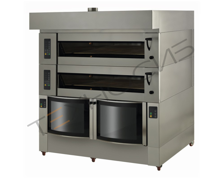 Подовая печь Stone 200 под 1200*900 мм (2 яруса) + расстойка 24 листа 600*400 + подставка электро Техно-Сиб - Купить с доставкой по всей России 