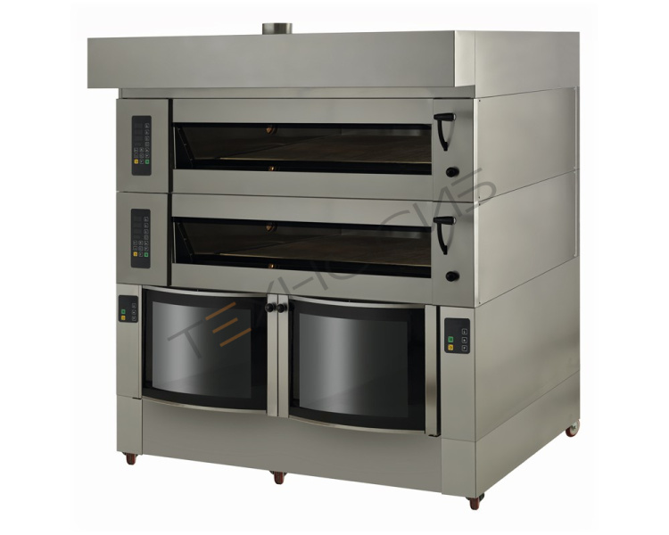 Подовая печь Stone 200 под 1200*900 мм (2 яруса) + расстойка 24 листа 600*400 + подставка электро Техно-Сиб - Купить с доставкой по всей России 