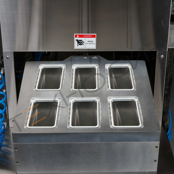 Полуавтоматический запайщик лотков HVT-550M/6 (6 лотков,187*137*40) (нерж., СКИН) Техно-Сиб - Купить с доставкой по всей России 3