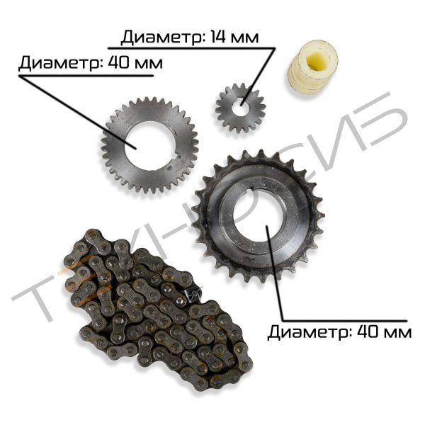 Ведушая и ведомая звезда цепного привода тестошнека JGT-60 HZ (1-16) Техно-Сиб - Купить с доставкой по всей России 8