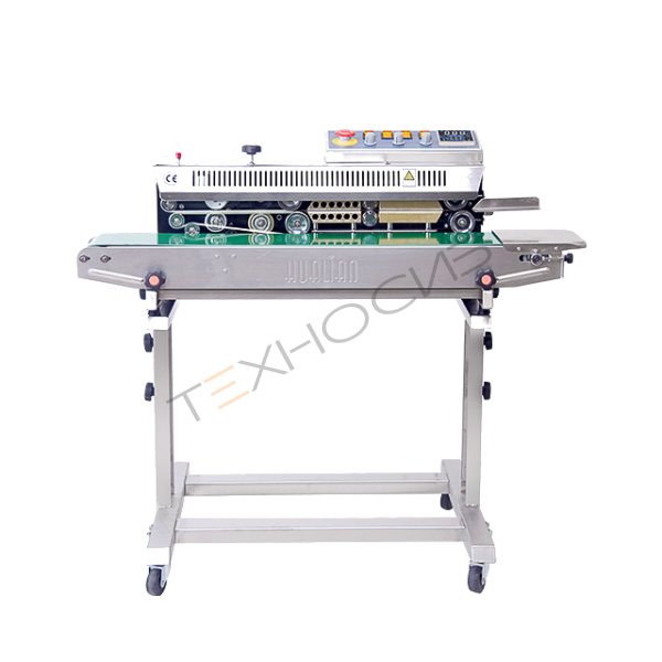 Роликовый конвейерный запайщик горизонтальный на консоли FRBM-810III SS (нерж.) Техно-Сиб - Купить с доставкой по всей России 