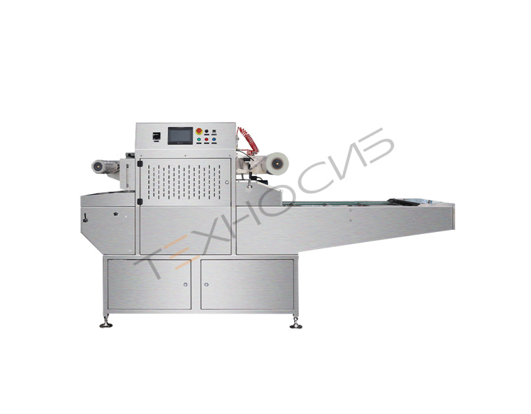 Автоматический конвейерный запайщик лотков с функцией вакуумизации и газации HVT-450A/4 V2 (210*148 нерж., скин, дв. ст. 100м3/ч) Техно-Сиб - Купить с доставкой по всей России 2