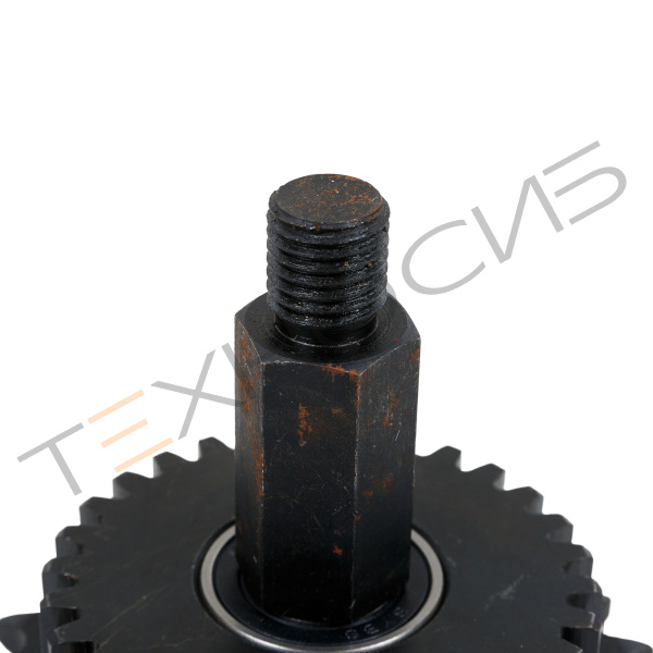 Двойная звездочка привода узла горизонтальной запайки в сборе со стойкой для DXDK-40 Техно-Сиб - Купить с доставкой по всей России 3