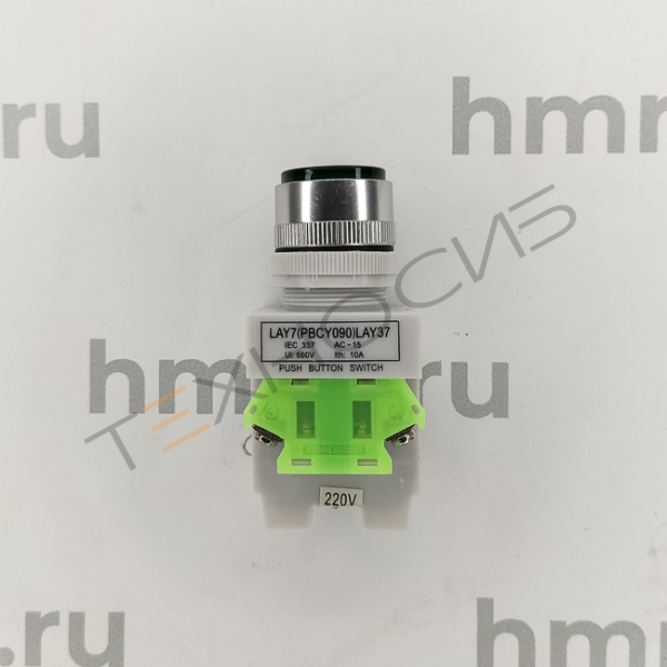 Кнопка LAY7 (PBCY090) LAY37 (зелёная, с фиксацией) Техно-Сиб - Купить с доставкой по всей России