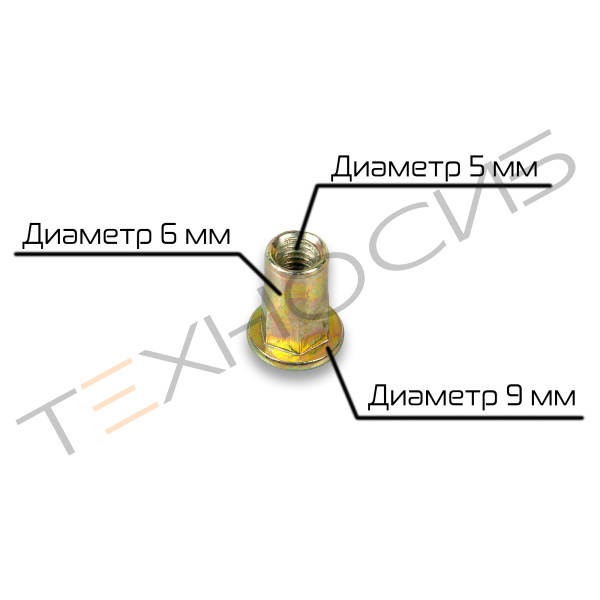 Резьбовая втулка стойки для HTS-225 Техно-Сиб - Купить с доставкой по всей России 3
