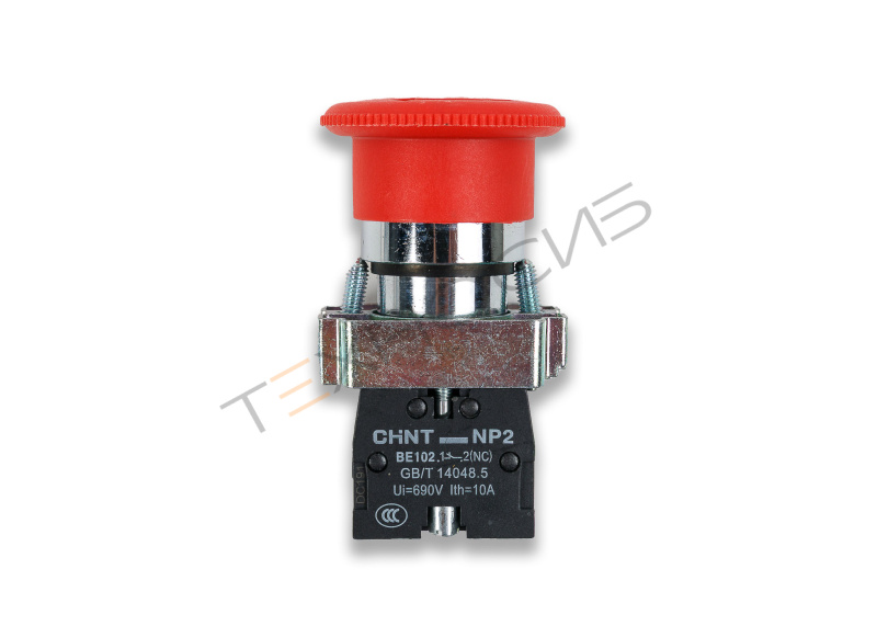 Кнопка аварийной остановки NP2-BS542 (DZQ-600L/S/DZF-5050/HVT-450R) Техно-Сиб - Купить с доставкой по всей России 