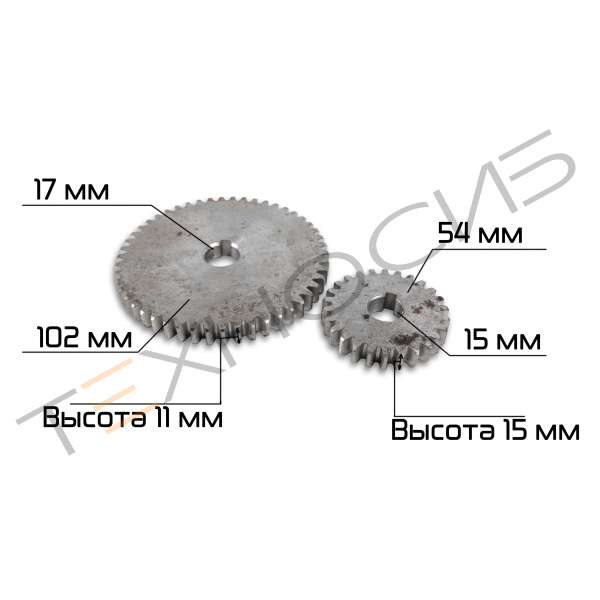 Комплект шестерен привода ворошителя и матрицы для JGL-135 (3-7;3-27; для 14-15 гр,.100 мм) Техно-Сиб - Купить с доставкой по всей России 2